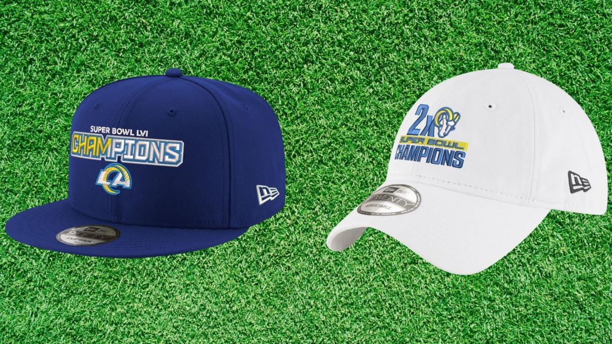 Start your Rams Super Bowl LVI champions merch haul with a new hat