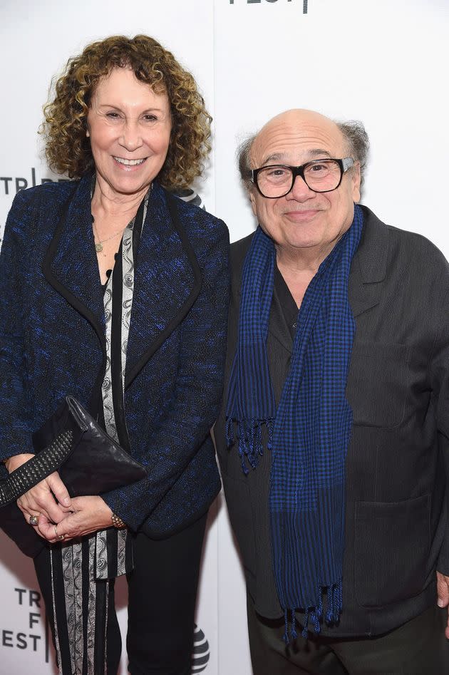 Rhea Perlman and Danny DeVito attend the film screening of 