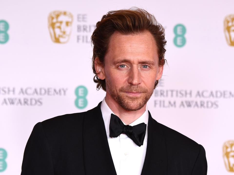 Tom Hiddleston photographed at the Baftas 2021 (Getty Images)