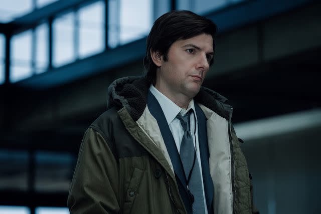 <p>Atsushi Nishijima/Apple TV+</p> Adam Scott in 'Severance'.