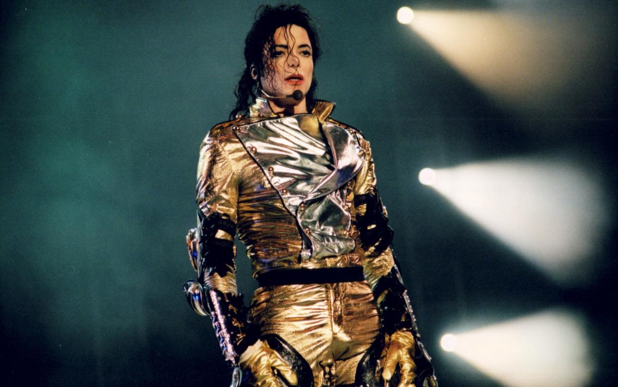 Michael Jackson on stage in Vienna, 1997 - Rex Features