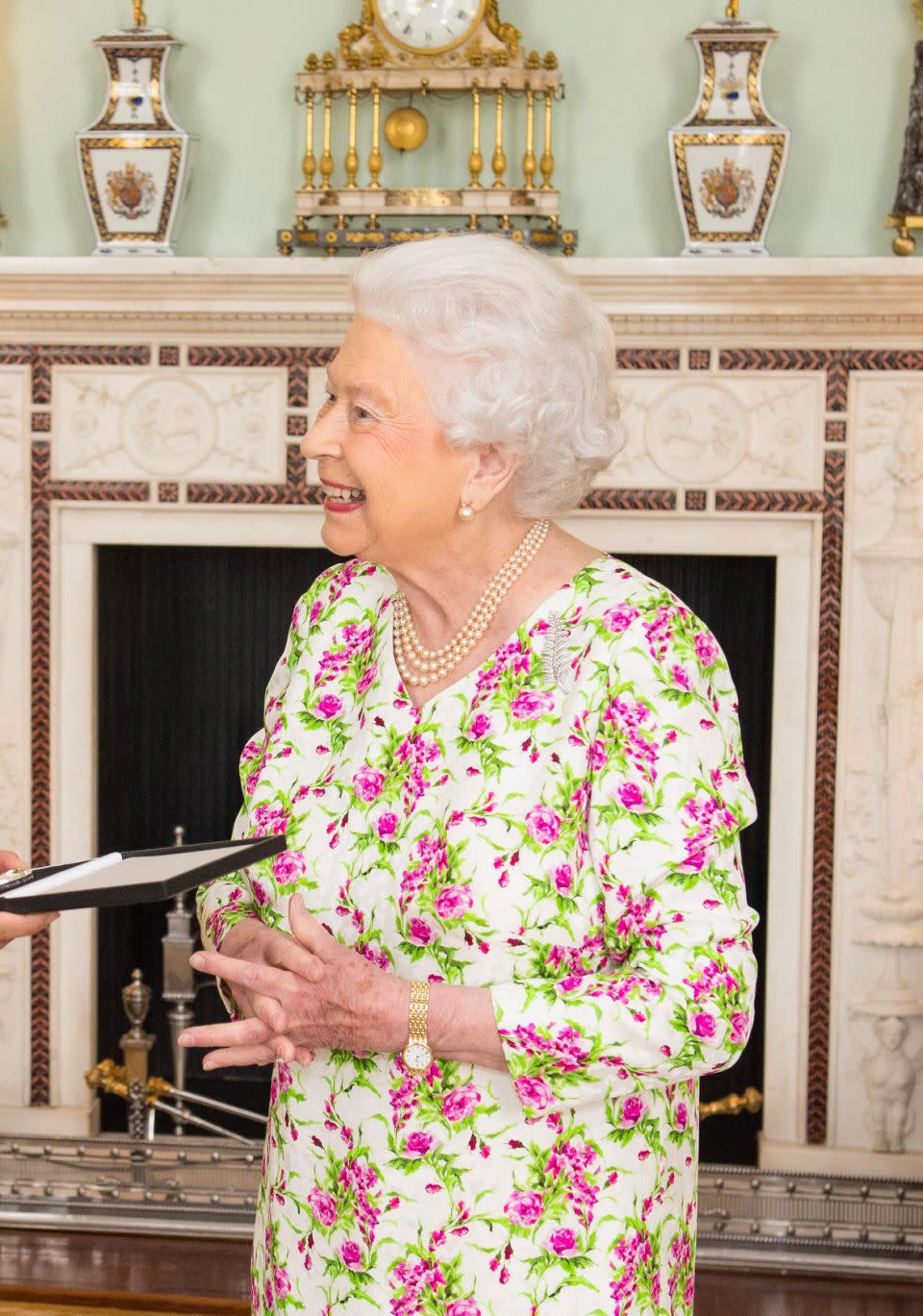 It's no surprise the Queen has maintain consistency in terms of her manicure, with the soft shade perfectly coordinating with her elegant outfits over the years. Source: Getty