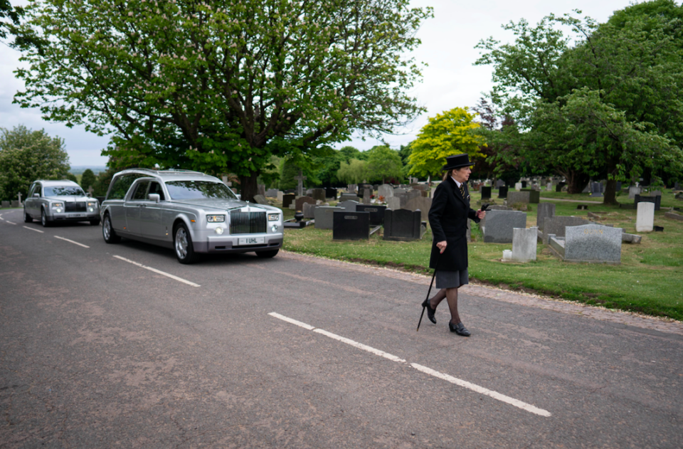 Funeral processions still take place despite mourners being unable to attend because of coronavirus.