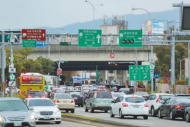 民進黨台北市長參選人陳時中拋出內湖交通壅塞解方，引發各界圍剿。圖為台北市內湖區堤頂交流道附近的車流。（本報資料照片）