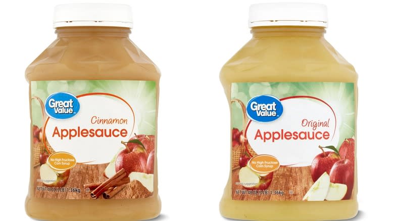 Great Value applesauce bottles
