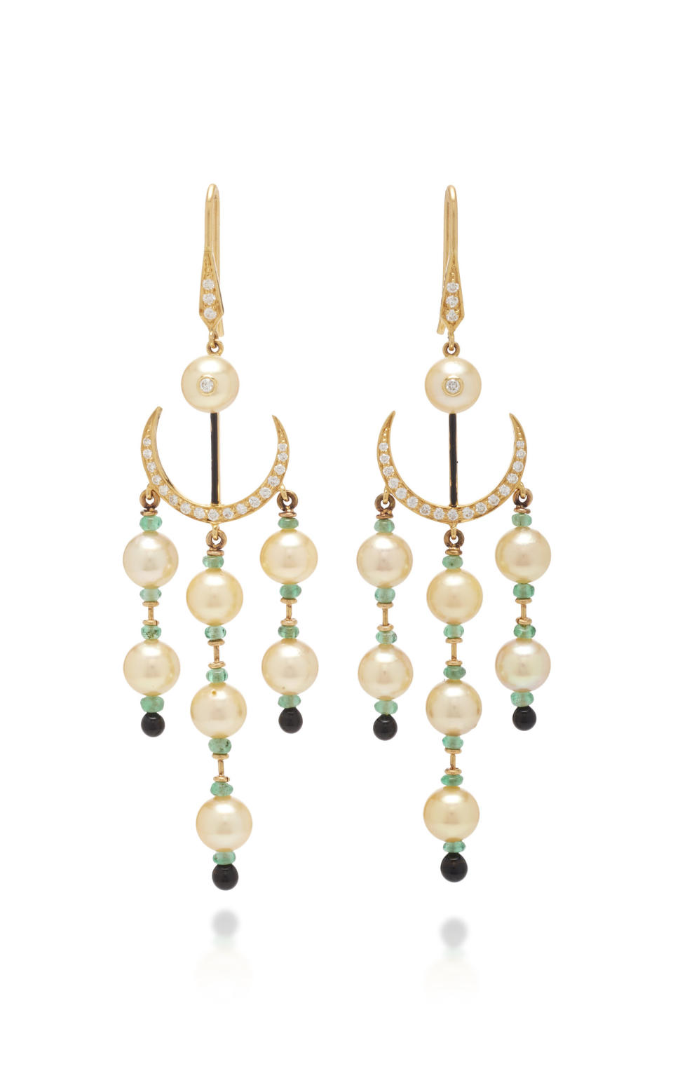 Pearl Crescent Earrings