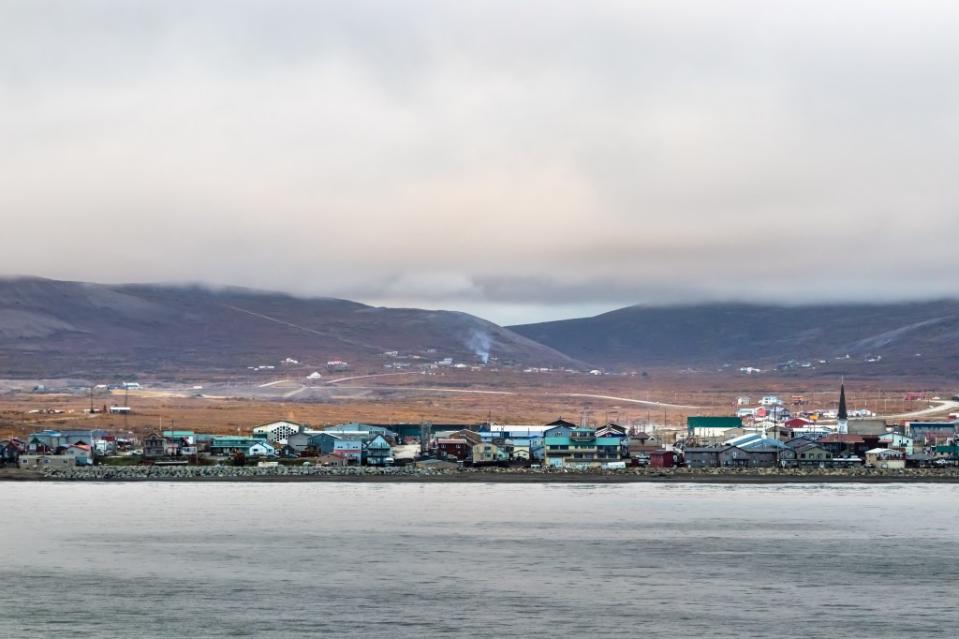 View of coastline of Nome, Alaska, USA via Getty Images