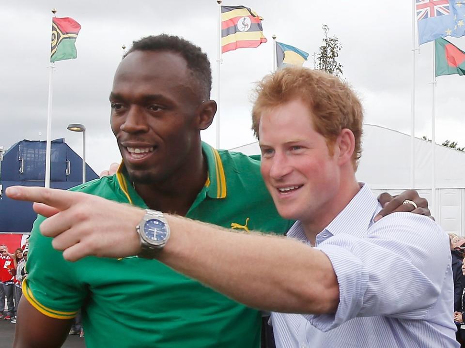 Usain Bolt und Prinz Harry im Jahr 2014 - damals noch gute Freunde. (Bild: Danny Lawson - WPA Pool / Getty Images)