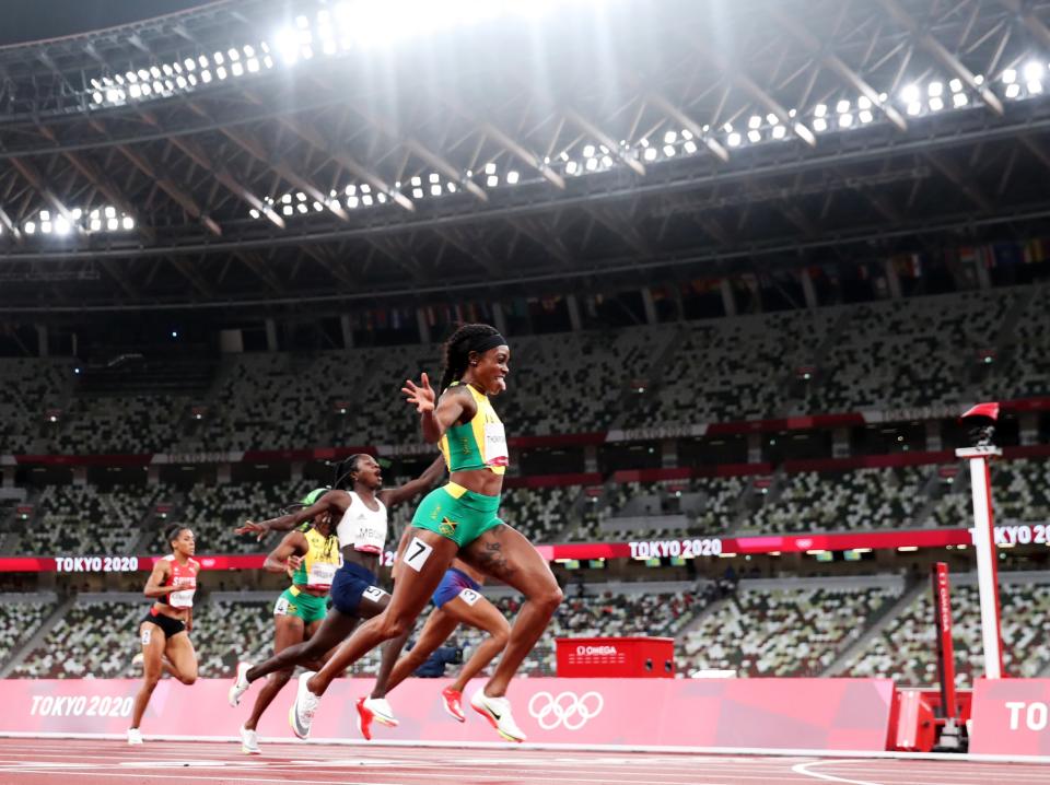 Elaine Thompson-Herah won 200m gold once again (Getty Images)