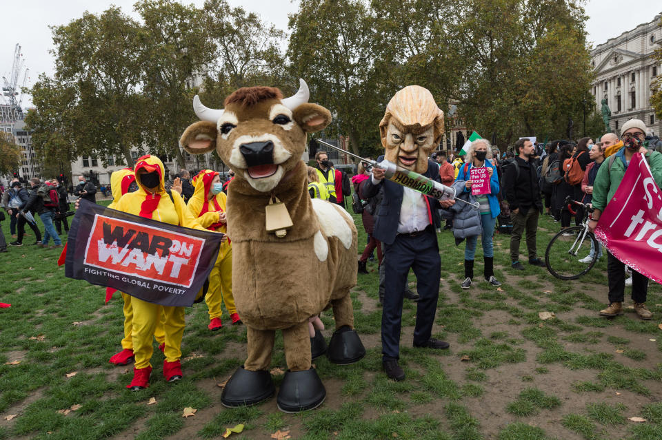 Protest Against US Trade Deal In London