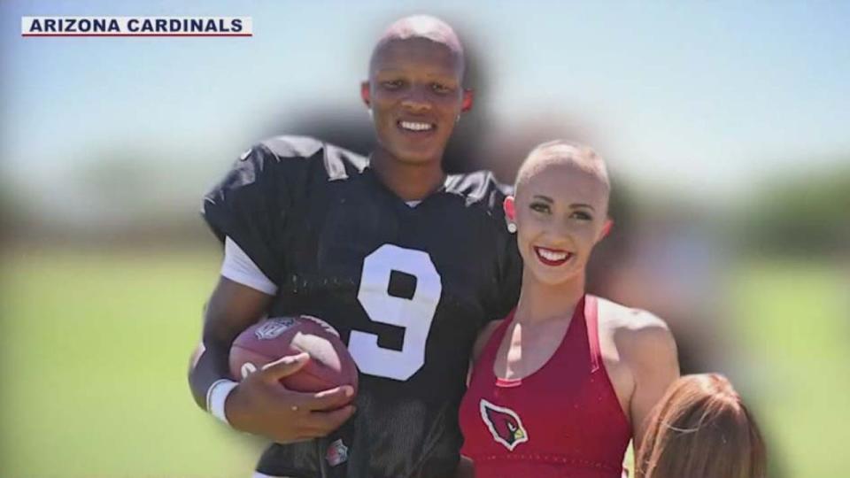 <div>Ellie and former Arizona Cardinals QB Joshua Dobbs.</div> <strong>(Arizona Cardinals)</strong>