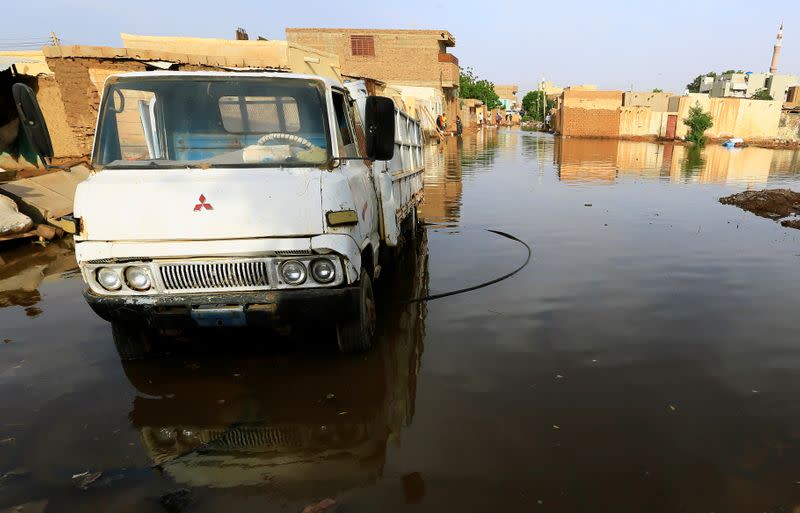 Floodwaters in Sudan reach record levels, in Khartoum