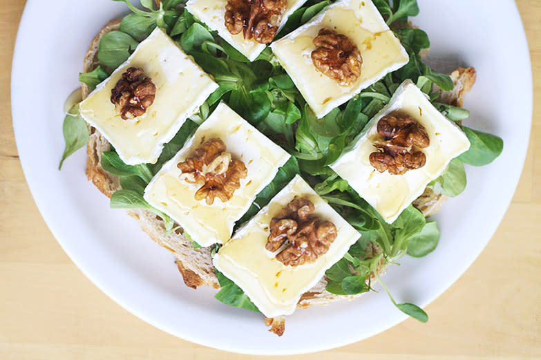 A light and healthy sandwich made with sourdough, walnuts, honey and Brie. — Pictures by CK Lim