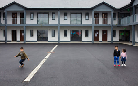 abbeyfield hotel courtyard  - Credit: Patrick Bolger /Telegraph