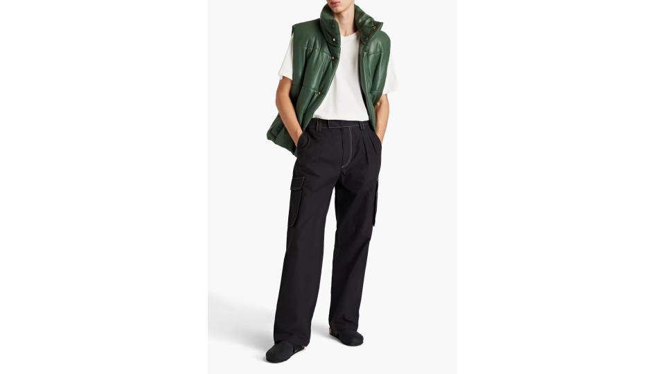 NANUSHKA Nolan pleated cotton-poplin cargo pants. (Photo: The Outnet)