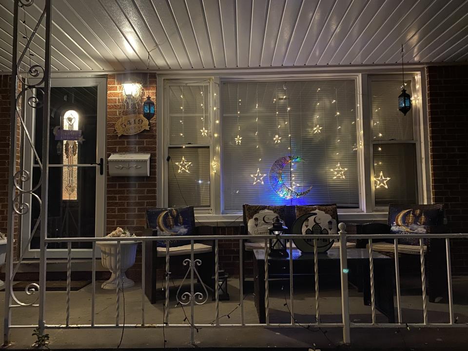 Stars and crescent moons are a main feature of this family's Ramadan decorations. (Photo: Ramadan Lights Contest )