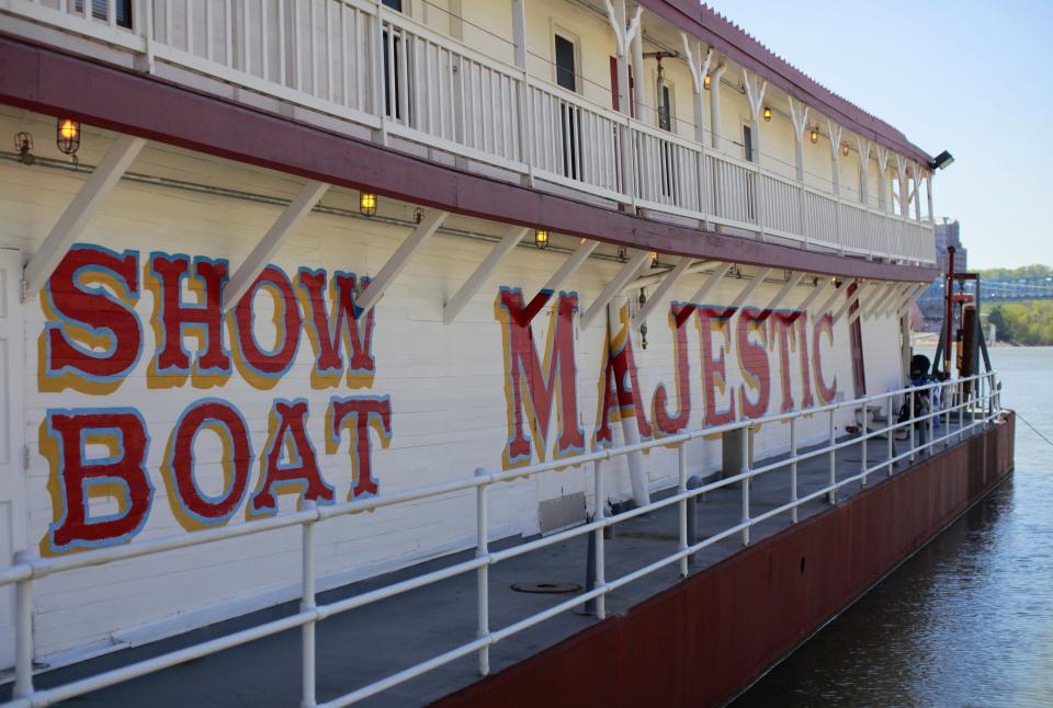 The Showboat Majestic, pictured here in 2012, was the last U.S. showboat of its kind in 2019 when the city of Cincinnati sold her to a private owner. The new owner has produced just two shows since then, a Christmas program in 2019 and a Fourth of July one in 2020.