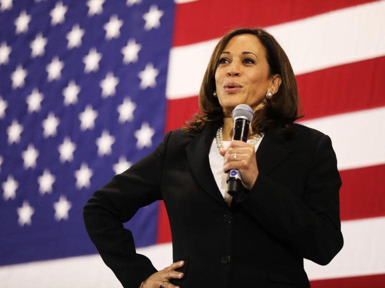 Democrat presidential candidate Kamala Harris has announced a proposal to use fines to force businesses to pay women as much as men for work of equal value.Studies say that American women make around 80 per cent of what is paid to men, with the latest weekly wage statistics from 2018 putting the figure of 81.1 per cent, a drop of 0.7 per cent from 2017.The situation is even worse for black and Hispanic women, who earn 65.3 per cent and 61.6 per cent of a white man's wage. Black women earn 89 percent of what a black man earns, while Hispanic women earn 85.7 per cent of what a Hispanic man earns.“When you lift up the economic status of women, you lift up their families, their neighbourhoods, and all of society,” Ms Harris said at a Los Angeles rally ahead of the announcement. “And it’s an issue that’s been around for far too long without much progress at all.” The plan from the California senator would involve all corporations having to receive “equal pay certification” from the Equal Employment Opportunity Commission (EEOC) and fines of one per cent of profits for every one per cent of wage gap that exists after accounting for differences in job title and experience. The move would shift the onus from the employee, who currently has to prove pay discrimination, and would ensure companies submit data and the state of equal pay at each firm. Companies with more than 500 employees will have two years to implement the plan, while companies with between 100 and 500 workers will have three years.“What I am proposing is we shift the burden: It should not be on that working woman to prove it, it should instead be on that large corporation to prove they're paying people for equal work equally,” Ms Harris said. “It's that simple, it's literally that simple. And this, then, is not only about fairness and equality, it's about transparency. Show us what you got. That's it.”The government would use the money collected through the fines to help finance universal paid family and medical leave. A lack of such paid leave hits women particularly hard according to Ms Harris' campaign, reducing the ability to maximise earnings over a lifetime.Ms Harris' campaign believe the new plan will raise more than $180bn over 10 years, meaning that it would succeed without money from Congress.The plan is not the first from a 2020 candidate, with Bernie Sanders making pay equality part of his 12-point economic plan. A number of candidates, including Ms Harris, have also supported the Paycheck Fairness Act which has passed the House of Representatives and looks to close loop holes in the Equal pay Act of 1963.The new proposals face difficulties with the business community who will likely look to resist another piece of government regulation - but the California senator said she is ready for a battle. “I've been in those fights before,” Ms Harris said. “I've been in the fights with the big banks around the foreclosure crisis that hit California and Nevada and a bunch of states around our country. I've been in those fights before.”