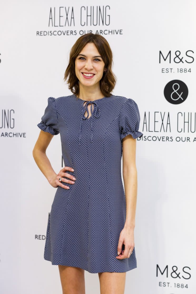 Alexa Chung is surely responsible for some of the retailer's fashion sales [Photo: Getty]