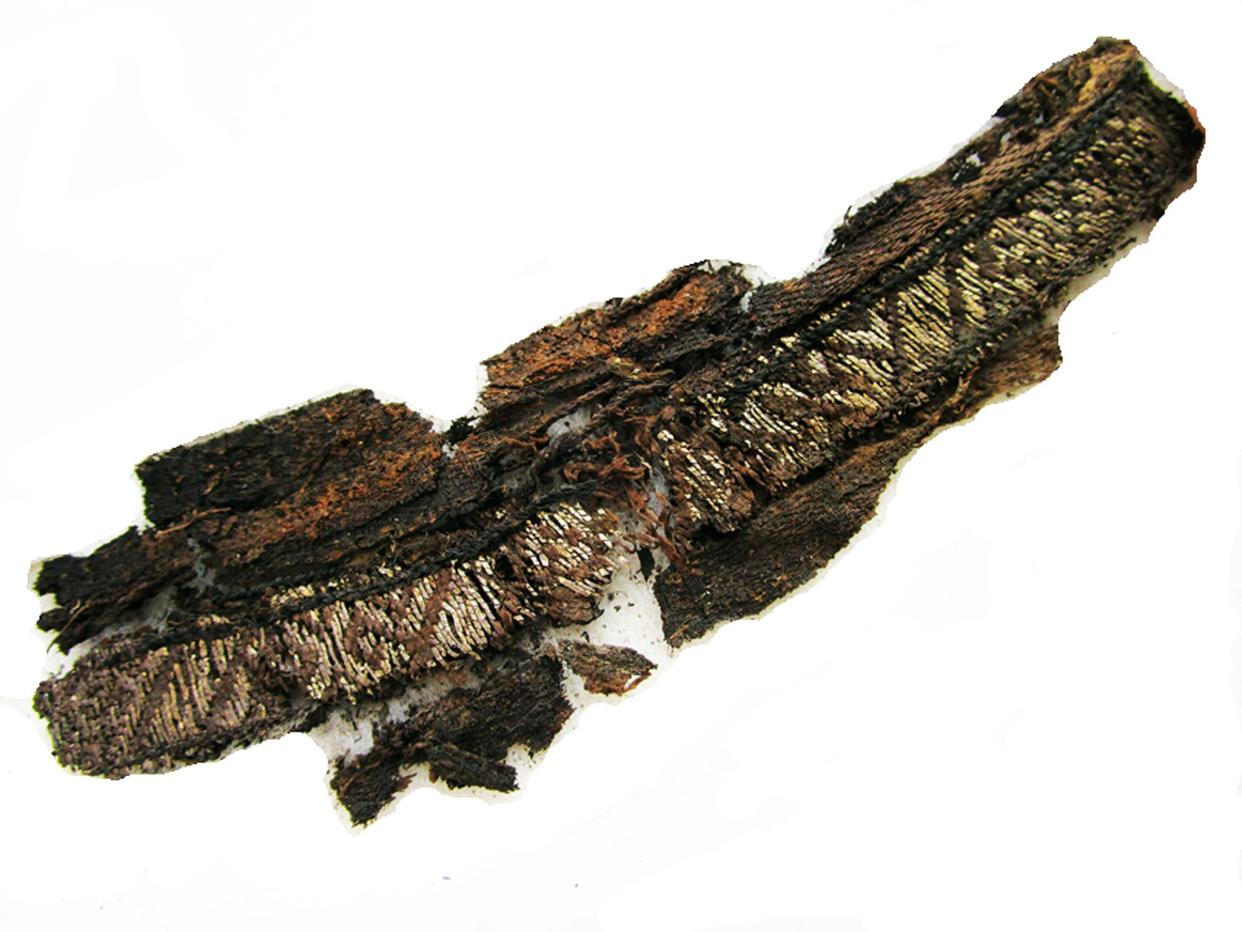 A tablet woven band, from a Viking burial site: Annika Larsson