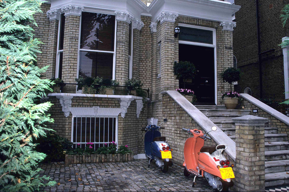 Noel Gallagher's Primrose Hill house Supernova Heights in 1997 (Photo by Fred Duval/FilmMagic)