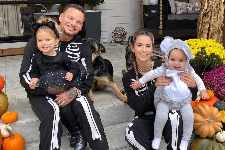 Kane Brown and Wife Katelyn Pose with Their Cat and Mouse Kids on Halloween