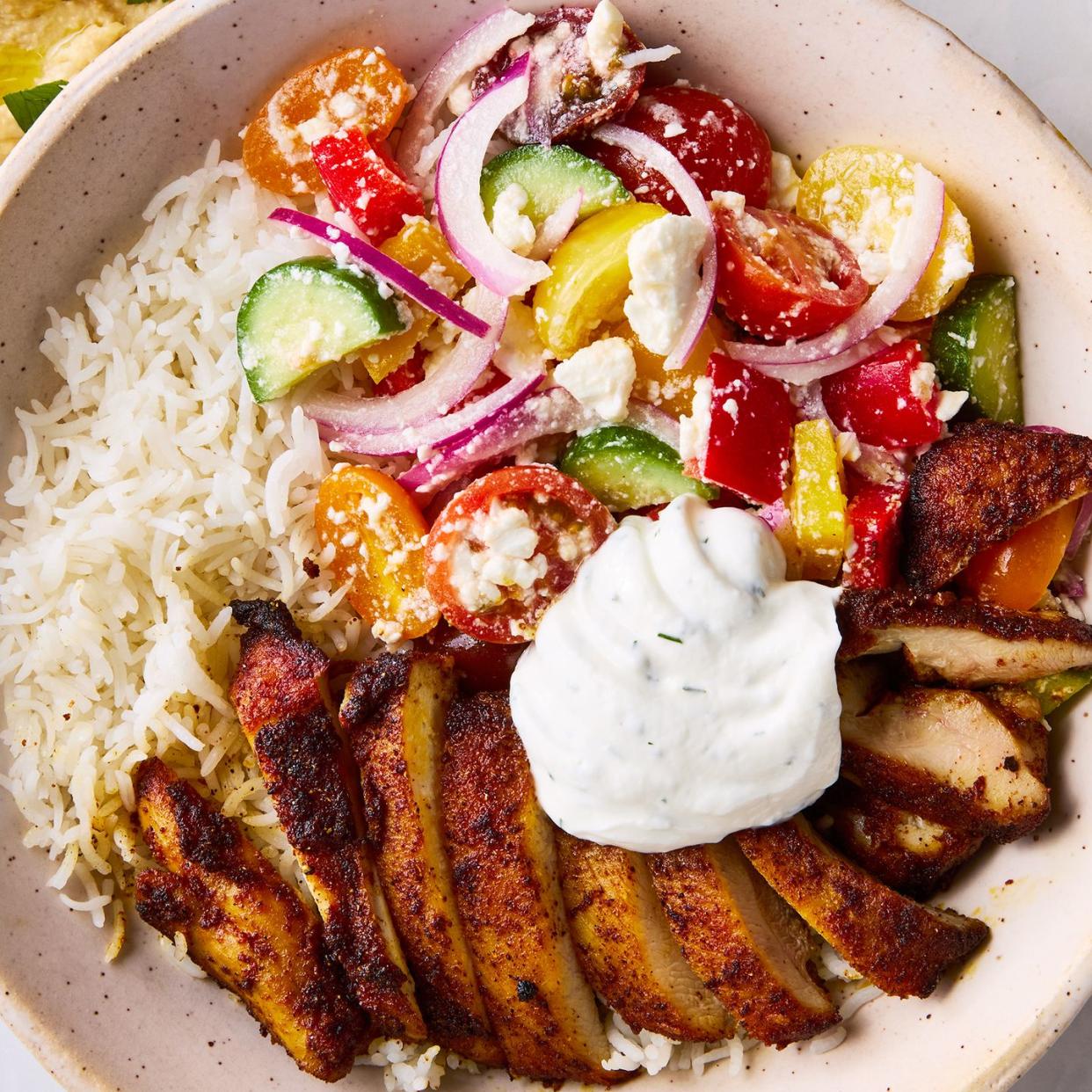 chicken shawarma bowls