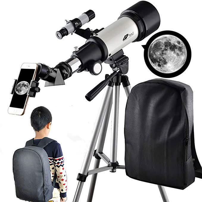 5) Refractor Telescope for Kids 70mm Apeture Travel Scope