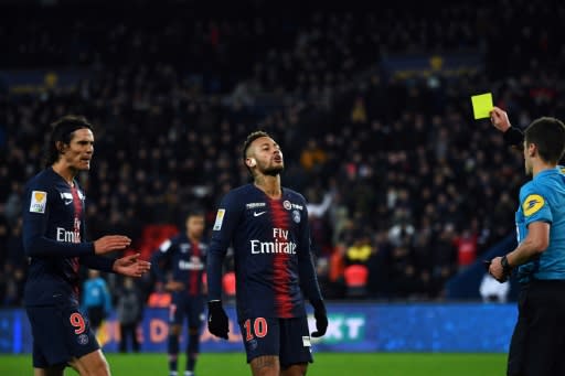 It was a frustrating night for Edinson Cavani, Neymar and PSG as they went out of the League Cup against Guingamp