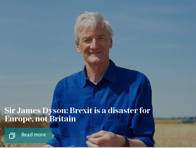 Sir James Dyson: Brexit is a disaster for Europe, not Britain