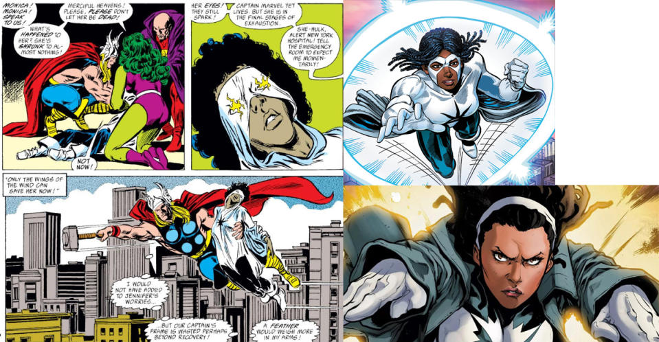 Monica Rambeau loses her powers in the pages of Avengers, but later emerges stronger than ever.