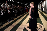 <p>Bye, flowery Alaia! Scarlett Johansson next went for black Alaia. (Photo: Getty Images) </p>