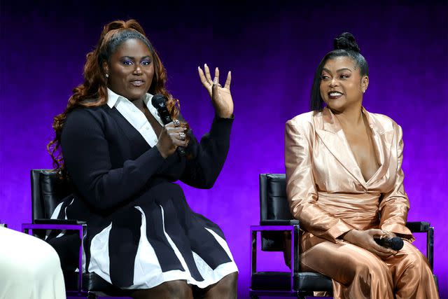 Ethan Miller/Getty Images Danielle Brooks and Taraji P. Henson at CinemaCon 2023
