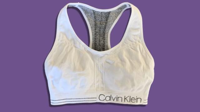 NEW Calvin Klein Performance Reversible Medium Impact Sports Bra Black Neon  XS 