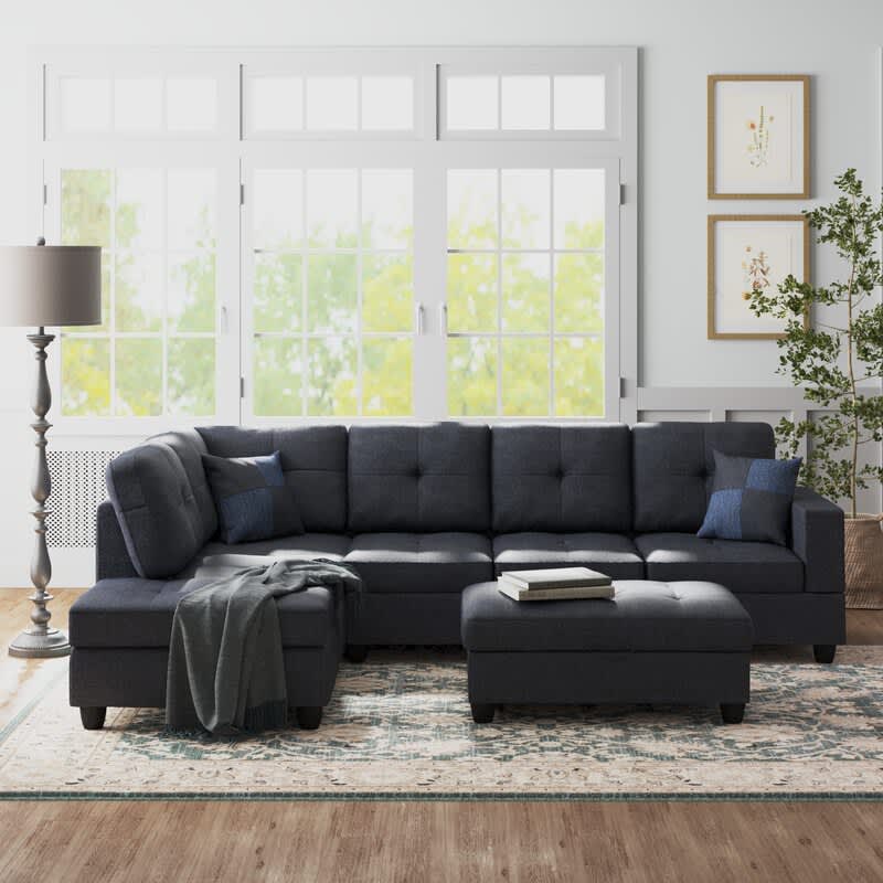 Asenath Sofa & Chaise with Ottoman