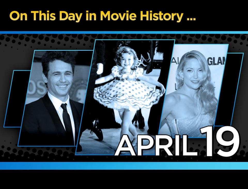 On this day in Movie History April 19 title card