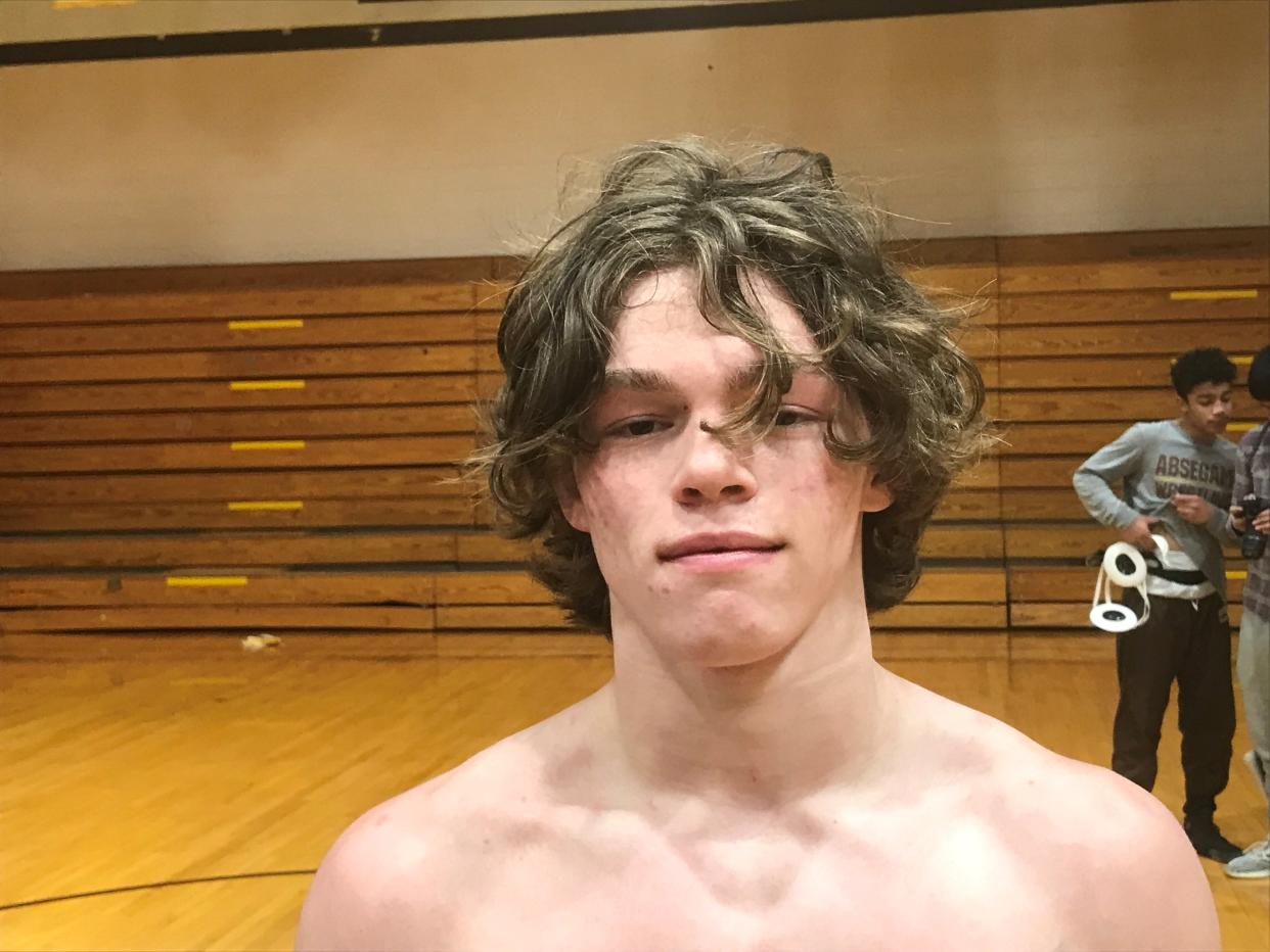 Absegami's Sean Cowan earned an 8-4 decision on Tuesday night, clinching the win and putting the team in prime position for a divisional championship.