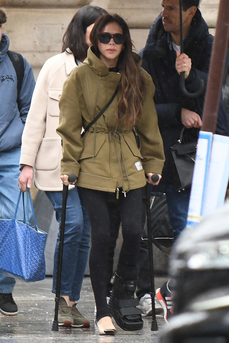 Victoria Beckham is seen on February 26, 2024 in Paris, France.  (Marc Piasecki / GC Images)