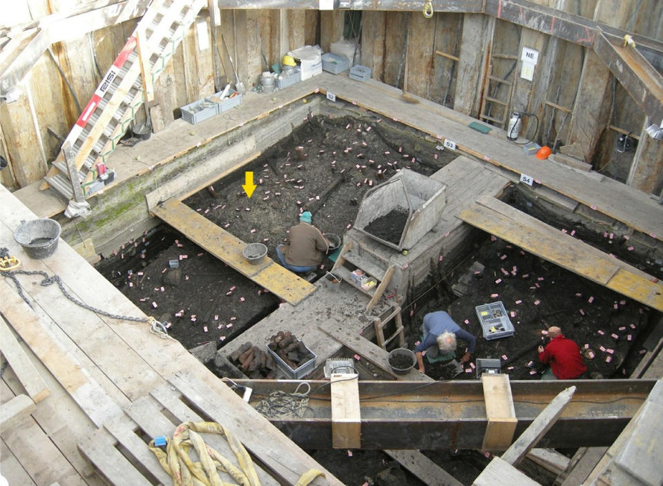 A view of the excavation where the blade was found in 2008. <cite>Rolf Glauser</cite>