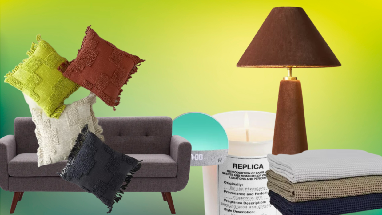  A collage of home decor items. 