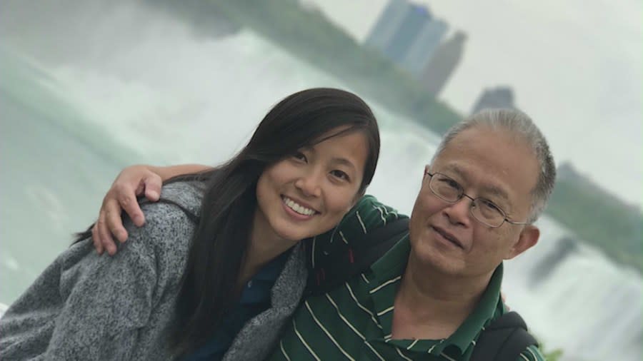 Allen Lee, 67, seen with his daughter, Elaine in a family photo.
