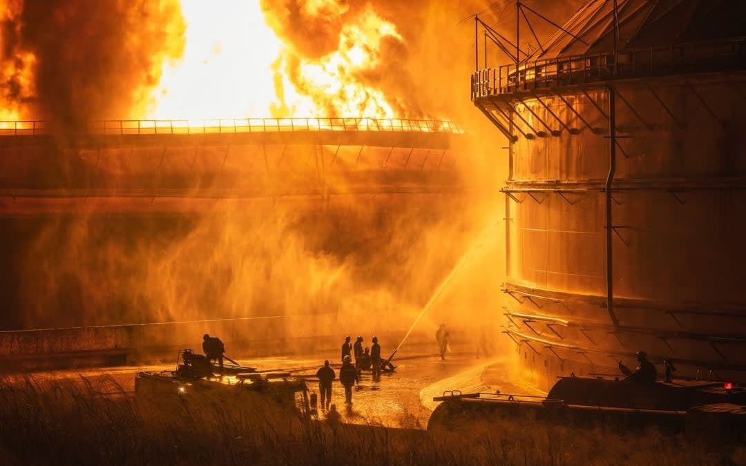 The massive fire at a fuel depot - Raul Navarro 