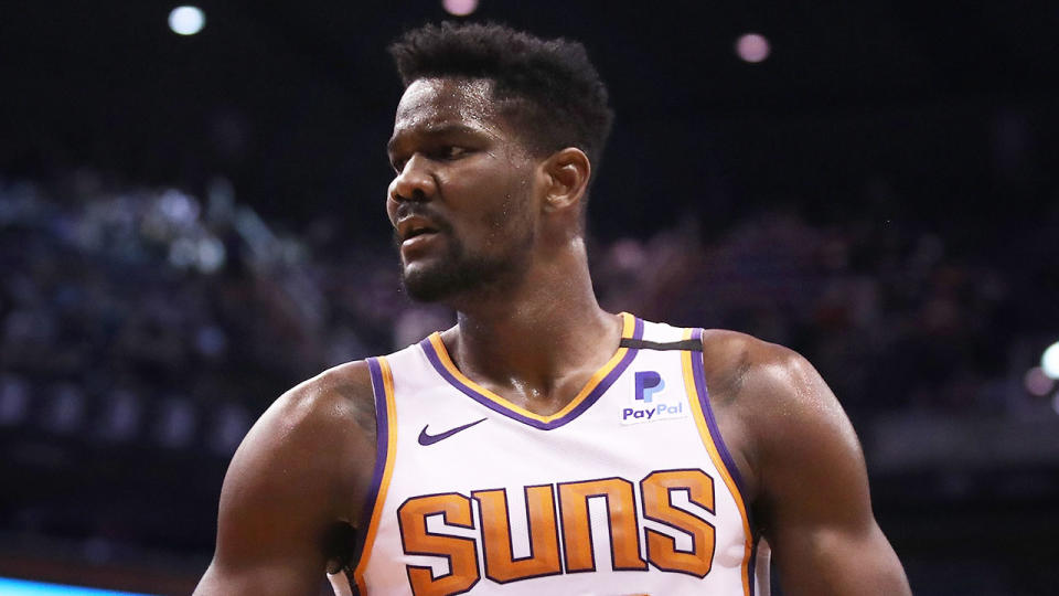 Pictured here, Phoenix Suns centre Deandre Ayton.