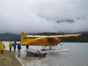 Ungewöhnliches Fortbewegungsmittel: Ein Wasserflugzeug bringt Touristen zu den Bären. Foto: Frank Rumpf