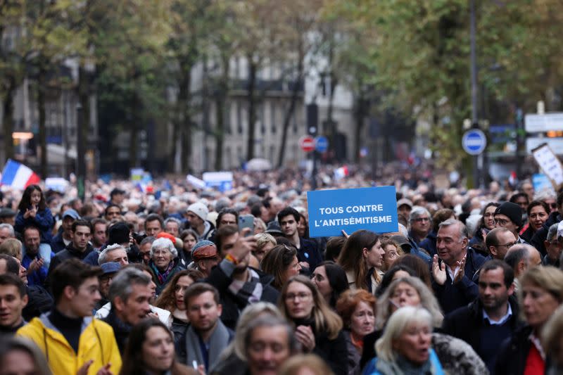 Demonstration against anti-Semitism in Paris