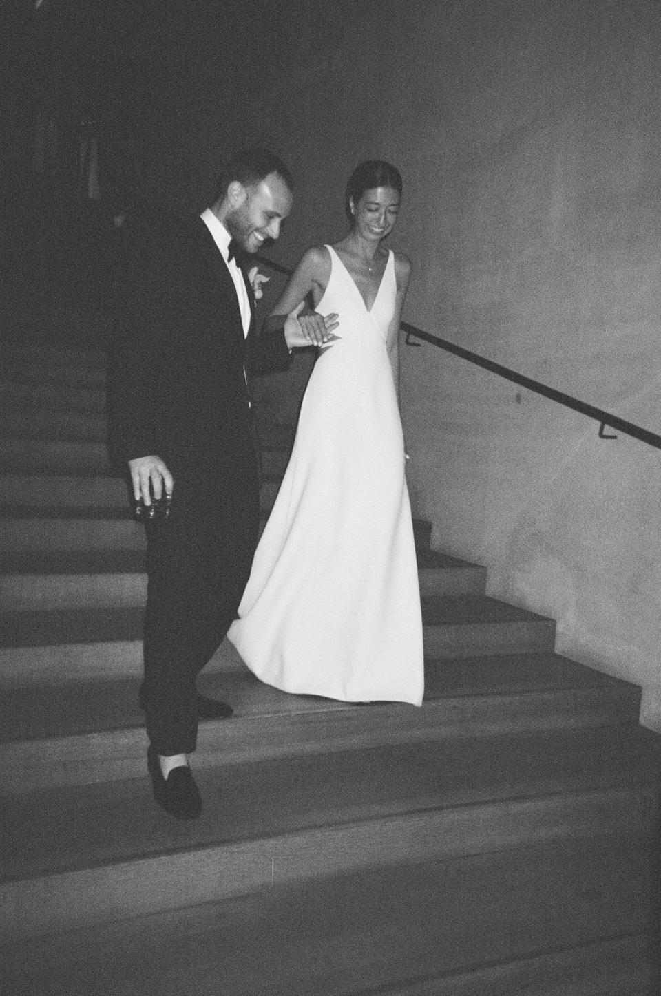 Making our way out to the reception. The museum has this massive staircase that led everyone down to the dinner that I absolutely loved.