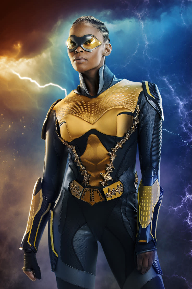 Nafessa Williams as Thunder in <em>Black Lightning</em>. (Photo: Bob Mahoney/The CW ©2018 The CW Network, LLC. All rights reserved.)