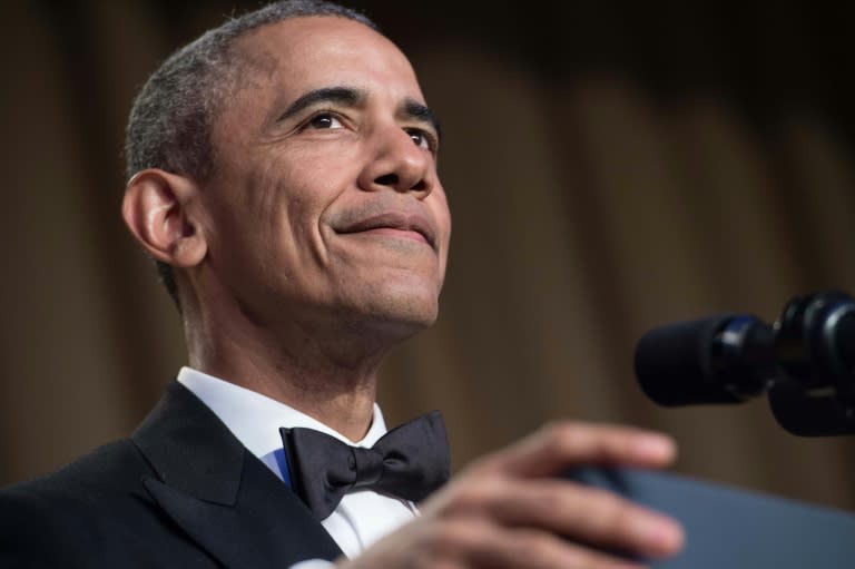 US President Barack Obama ended his speech at the White House Correspondents' Association Dinner with the words "Obama out" followed by a microphone drop, a way of saying the performance was so good there is nothing to add