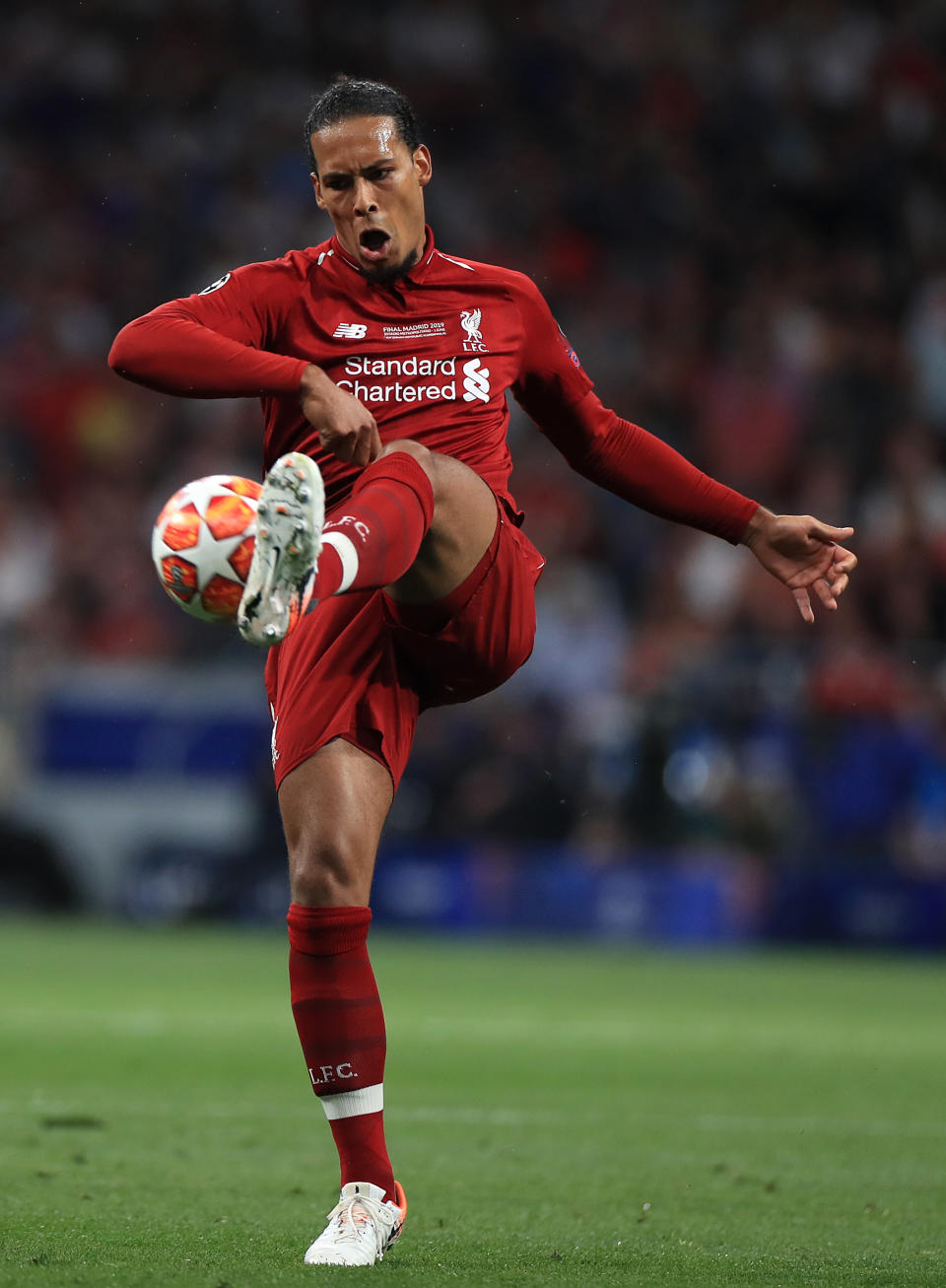 Liverpool's Virgil van Dijk during the UEFA Champions League Final at the Wanda Metropolitano, Madrid.