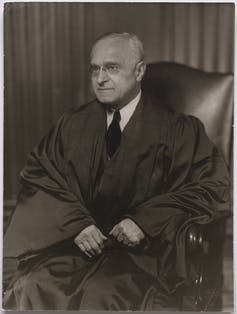 A portrait of Supreme Court Justice Felix Frankfurter.